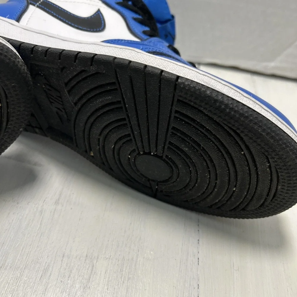 Nike Air Jordan 1 Mid SE Signal Blue 7 youth 8.5 womens white blue black 3076‎